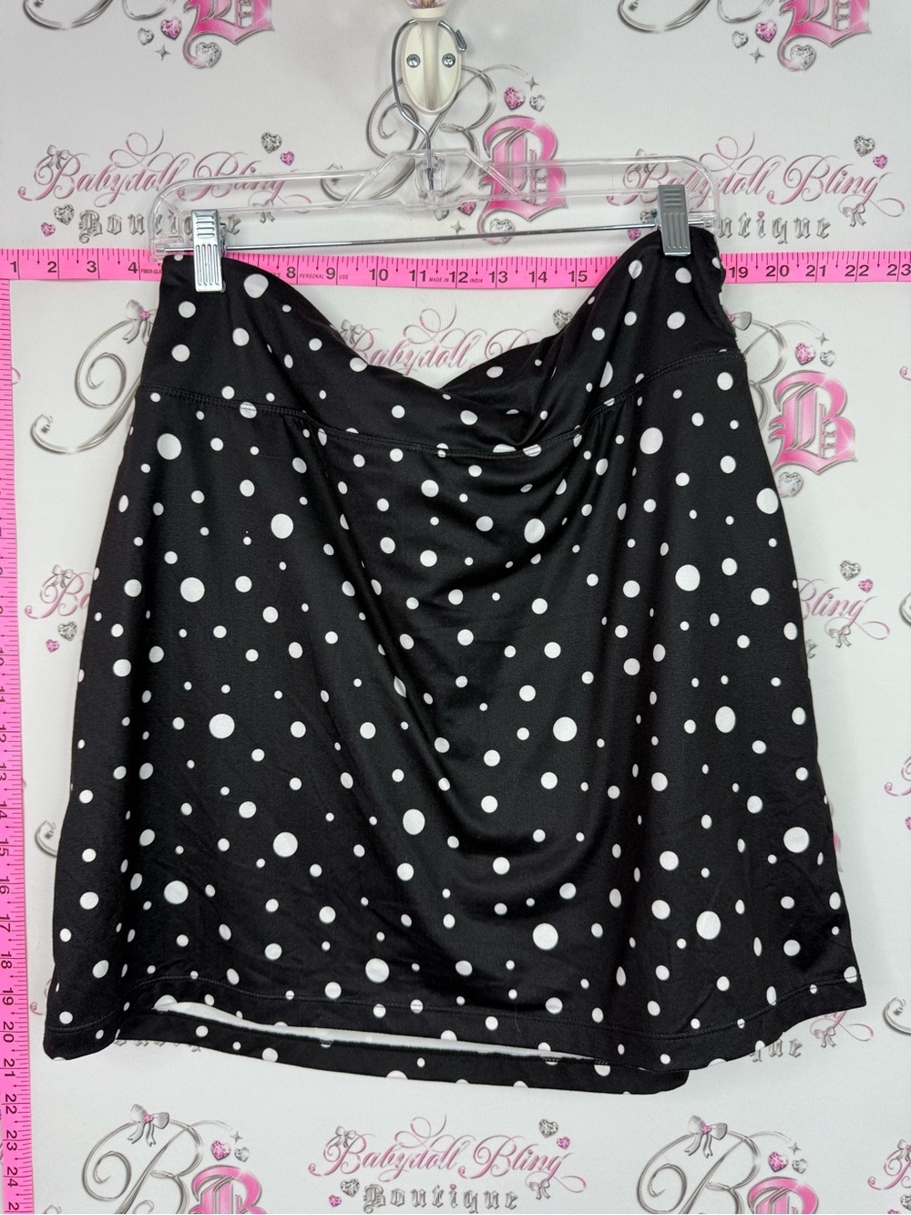SEGMENTS LUXE skort Polka Dot Skort with Draped Front - Women’s Casual Skort